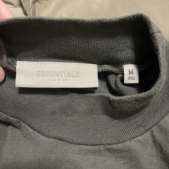 EUC Men’s Size Medium Fear Of God Oversized Long-sleeve Cotton Tee In Off Black - Picture 8 of 13